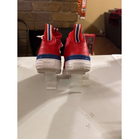 Converse Chuck Taylor All Star High-Top Sneakers Red/White/Blue Striped Accents - Picture 4 of 12